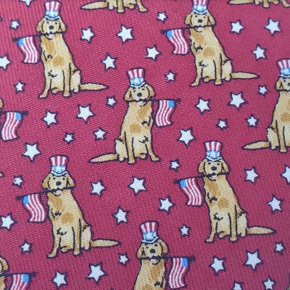 Vineyard Vines Other - New Vineyard Vines Patriotic Pup American dog printed tie - Made in USA